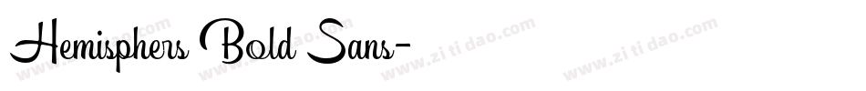 Hemisphers Bold Sans字体转换
